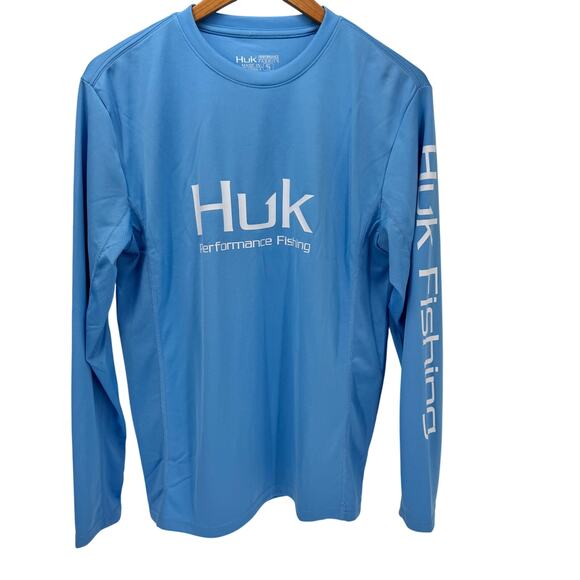 Huk Fishing Shirt Mens Small Long Sleeve Coastal Outdoor Performance Pullover - Picture 1 of 6